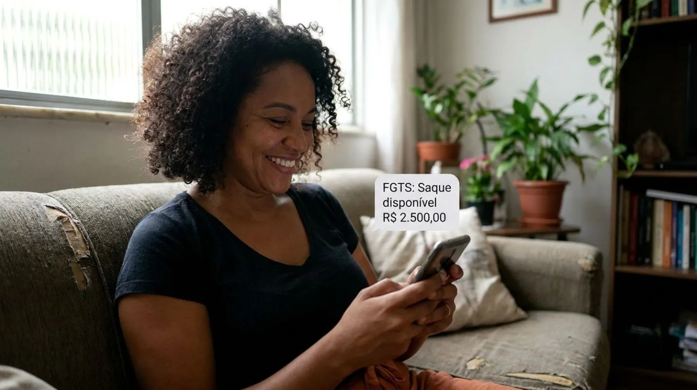 Informação sobre saldo bloqueado do saque FGTS em 2023
