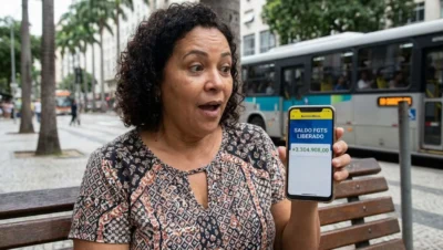Multidão se reunindo para o saque FGTS em São Sebastião do Alto