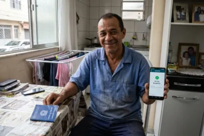Pessoas retirando dinheiro do FGTS em cidade mineira afetada